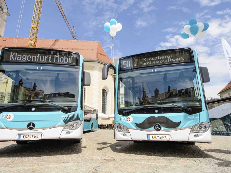 Klagenfurt Mobil Busse bei Pressekonferenz