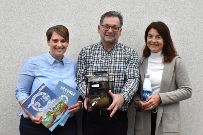 Unsere Vertreter der Klagenfurter Wasserschule Petra Hinteregger, Ludwig Lassnig und Jutta Hafner-Sorger 