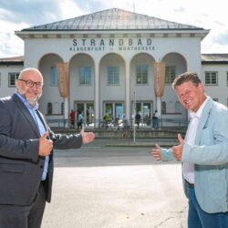 Strandbad Klagenfurt Wiedereröffnung_STW-Vorstand ErwinSmole_BGM ChristianScheider_(C)STW_Hude