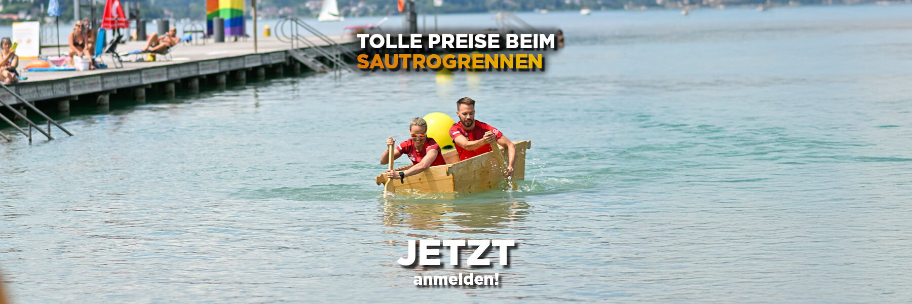 Mach mit beim Saugtrogrennen