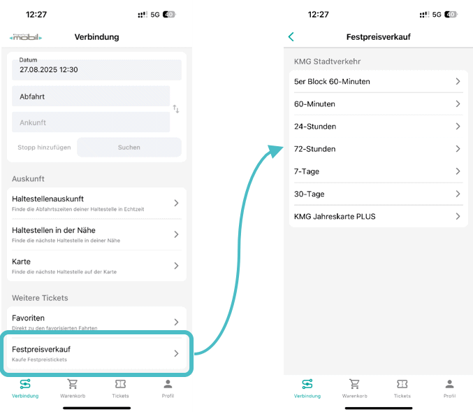 KMG App Ticket