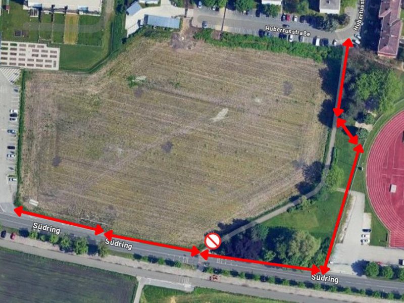 Umleitung Radweg_Skizze_Hallenbad Klagenfurt (c)STW