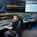 Blick in die Netzleitzwarte