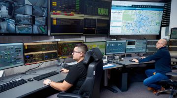 Blick in die Netzleitzwarte