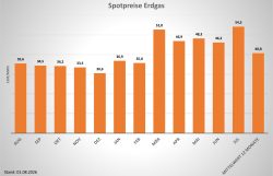 Spotpreis Gas August 2026